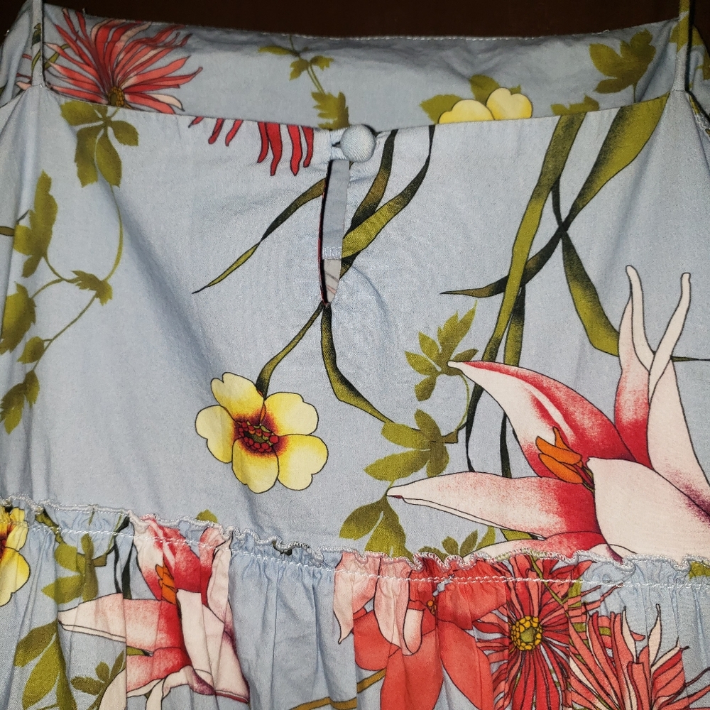 NICHOLAS water lily print spaghetti strap mini dress size 6 - Picture 6 of 10